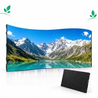 Module d'affichage LED flexible FFP2 pour usage intérieur, écran incurvé pliable, ultra-fin, ultra-léger, épissage sans soudure, 320x160mm, 4200Hz