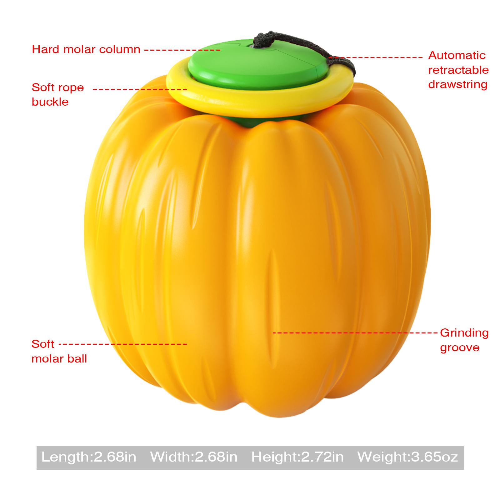 Dog Toy Pumpkin Ball