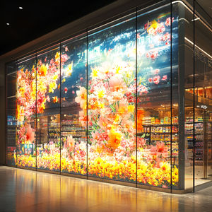 Pantalla Led transparente LINO, película Led Flexible, Panel de pantalla de cristal en el centro comercial, ventanas, vidrio, publicidad Led - Product Image 1
