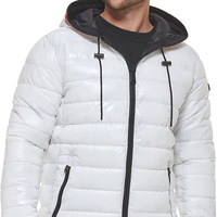 AQTQ vestes chaudes à capuche pour hommes, Logo personnalisé en plumes de canard, à bulles d'hiver