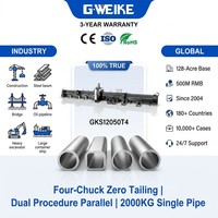 Machine de découpe laser à fibre pour tuyaux 12 mètres, 4 mandrins, alimentation automatique, Cypcut Hiwin 3 axes CNC, métal, IA, BMP, haute productivité