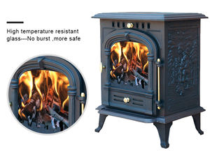 Estufa <span class=keywords><strong>de</strong></span> <span class=keywords><strong>Leña</strong></span> <span class=keywords><strong>de</strong></span> Hierro Fundido Directo <span class=keywords><strong>de</strong></span> Fábrica <span class=keywords><strong>con</strong></span> Puertas Dobles y Vidrio - Product Image 6