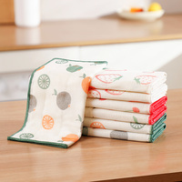 Essuie-vaisselle en viscose imprimée, doux, sans peluches, lavable, absorbant, séchage rapide, réutilisable, chiffons de nettoyage pour la cuisine