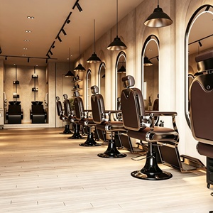 Station de travail pour salon de coiffure, mobilier de salon de beauté, design d'intérieur personnalisé pour salon de coiffure, personnalisation complète de la pièce, décoration de magasin - Product Image 3