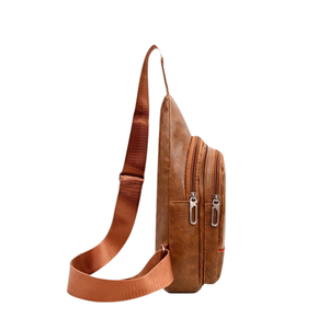 ファッションメンズクロスボディスポーツスリングワンショルダーチェストバッグメンズヘッドフォンジャック韓国スリングバッグ - Product Image 4