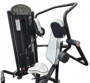 Equipo de gimnasio comercial con pila de pesas seleccionables para entrenamiento de espalda y pecho, con selección de carga por pasador, para pullover sentado y ejercicios de brazo. - Product Image 4