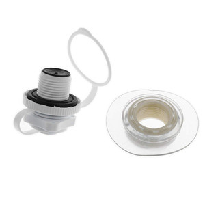 Válvula Octogonal Blanca de PVC Estilo Boston 2 en 1 con Rosca para Aire y Base para Embarcaciones Inflables, Protección Ambiental - Product Image 2