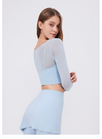 Ensemble de survêtement de sport pour femmes grande taille personnalisé, 2 en 1, t-shirts à manches longues en maille, leggings évasés à haute élasticité