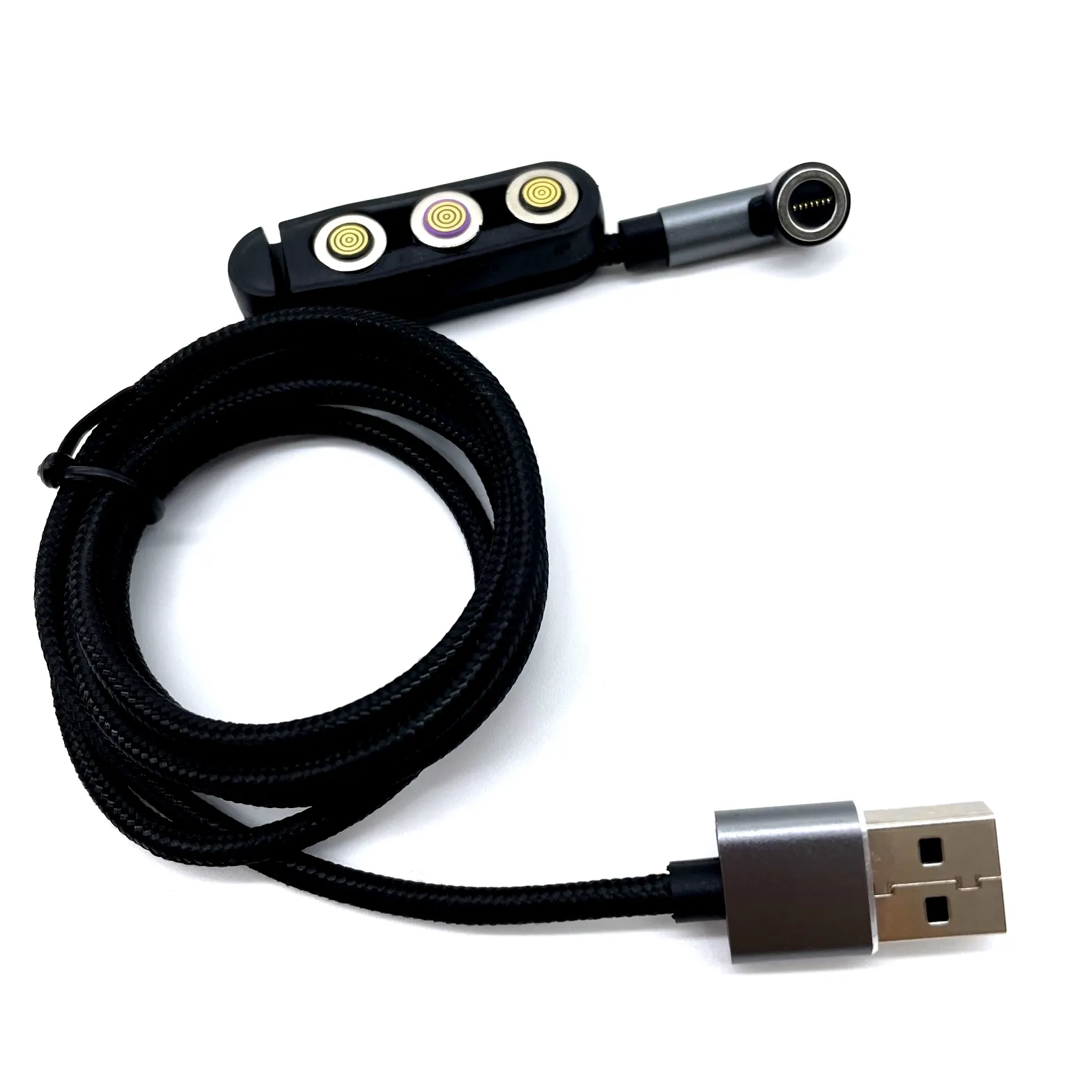 핫 판매 3 in 1 마그네틱 케이블 360 회전 나일론 꼰 USB 케이블 아이폰 타입 C 마이크로 케이블