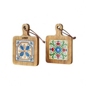 Posavasos de Madera para Platos Calientes, Resistentes al Calor, Decoración Rústica para Cocina Estilo Granja - Product Image 1