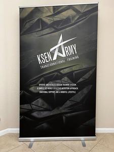 Custom UV Printed Roll Waterproof Portable Retractable <b>Banner</b> Aluminum Alloy Frame for Mall Activity Publicity Display - Product Image 2