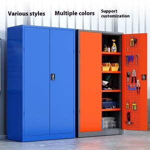 Muebles de Oficina de Acero, Gabinete de Almacenamiento Resistente de Doble Puerta para Taller de Reparación de Automóviles, Piezas de Acero Reforzadas - Product Image 4