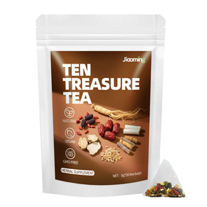 Herbal Ginseng Ten Treasures Chá com ingredientes naturais: amora, ginseng, wolfberry, chá de desintoxicação renal - Product Image 1
