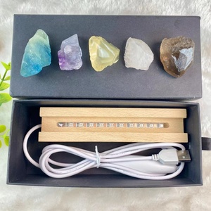 Lámpara de Cristal de Diseño Nuevo al por Mayor, Cristal en Bruto para Bricolaje, Energía Curativa, Meditación, Luz Ambiental, Juego de Regalo en Caja - Product Image 5