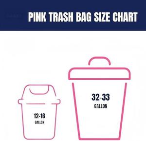 ถุงขยะหัวหม่าเหิงชุน ขนาด 32-33 แกลลอน หนา 1.5 มิล สีชมพู สำหรับใส่ถังขยะ ขนาด 33 นิ้ว x 39 นิ้ว (100 ใบ) - Product Image 5