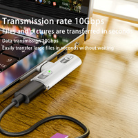 PD100W Aluminiumlegierung Kurzschluss-Schutz 2-in-1 Audio & Daten USB-C zu USB Adapter für Kopfhörer & Laptops