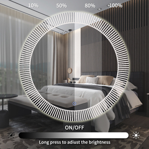 <span class=keywords><strong>Miroir</strong></span> de salle de bain mural rectangulaire intelligent anti-buée Rongchang avec éclairage LED, miroirs ronds - Product Image 3