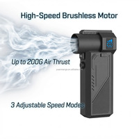 Souffleur d'air électrique sans fil 130000 tr/min, mini turbo jet, 6000 mAh, autonomie de 32 minutes, pour le nettoyage d'ordinateurs, de voitures et d'imprimantes