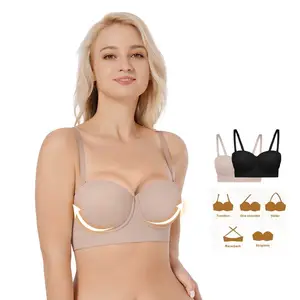 Hexin para mujeres gordas Mujeres Moda Deep Cup Shapewear fitness sujetador de levantamiento de senos sujetador sin espalda sujetador de Damas