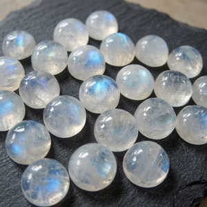 ลูกปัดมูนสโตนสีรุ้ง Sejal Creation แบบไฟสีน้ำเงิน มีทุกขนาด - Product Image 3