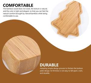 Christmas Tree Shaped Decorative Snack Serving <strong>Tray</strong> Bamboo <strong>Tray</strong> for Home Restaurant <strong>Dessert</strong> - Product Image 4