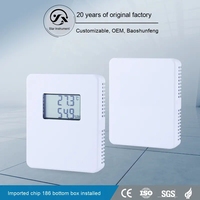 CWS86 Indoor Wall-mounted Temperature Humidity Transmitter IP30 Rated 1 Year Warranty OEM/ODM RS485 LCD Display ABS Star Meter