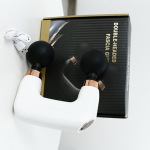 Portable Body Vibration Muscle Relaxation Deep Muscle Tissue Cordless Mini Double Headed <b>Gun</b> - Product Image 4