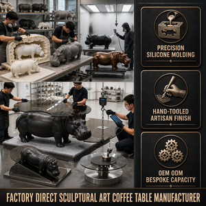 2025 prezzo di fabbrica tavolo da tè rotondo di Design animale moderno <span class=keywords><strong>salotto</strong></span> in <span class=keywords><strong>vetro</strong></span> temperato ippopotamo <span class=keywords><strong>tavolino</strong></span> - Product Image 6