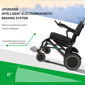 Khung gấp Xe Lăn Điện cường độ cao sợi carbon đen kim loại hộp carton CE xe lăn phụ kiện 6 km/h lớp II - Product Image 4