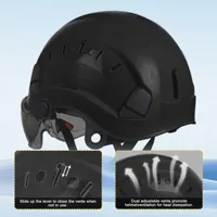 Casque de sécurité ZUJA epi ANSI/EN 397, chapeau de secours ABS, rigide et réglable avec visière, Construction à 6 points