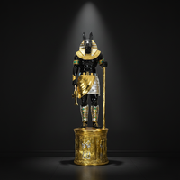 Große Anubis-Statue aus Fiberglas Ägyptische Götterskulptur für Innen- und Außendekoration Maßgefertigte FRP-Statue der Alten Ägypten-Kunst