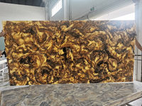 Marbre artificiel onyx translucide, pierre transmettant la lumière pour la décoration