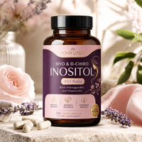Complément alimentaire OEM Myo Inositol D Chiro Inositol pour femmes, équilibre hormonal, soutien ovarien, 60, 90, 120 capsules