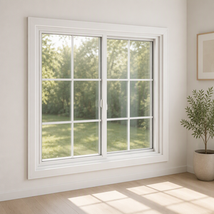หน้าต่างบานเลื่อน UPVC โปรไฟล์ Veka กระจกนิรภัย 5+12A+5 ป้องกันความร้อน ทนทานต่อสภาพอากาศ เหมาะสำหรับภายนอกอาคาร โรงแรม วิลล่า ได้รับมาตรฐาน Energy Star - Product Image 1
