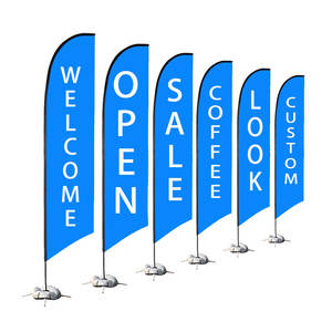 Prodotto personalizzato fiera all'aperto spiaggia rettangolare piuma a goccia <span class=keywords><strong>Promo</strong></span> bandiere Stand per banner Business - Product Image 2