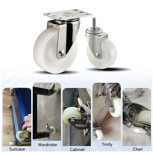 OEM Hochwertige Materialhandhabung Transport Weiße <span class=keywords><strong>3</strong></span>-Zoll 4-Zoll 5-Zoll Mittelschwere Nylon Edelstahl Schwenkbare Laufrollen - Product Image 6