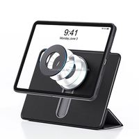 Nouveauté 2023, prix raisonnable, étui en cuir PU ultra fin pour iPad 12,9 pouces, clavier, support rotatif de type rail, 360°