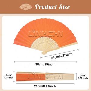 Ready to Ship White <b>Paper</b> Bamboo <b>Fan</b> for Drawing - Product Image 5