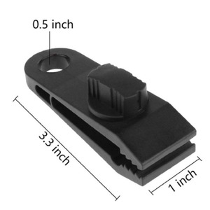 Clips de fixation pour auvent en PVC, noirs, clips de support pour tentes d'extérieur, en plastique renforcé, pour tentes et auvents, usage domestique - Product Image 2