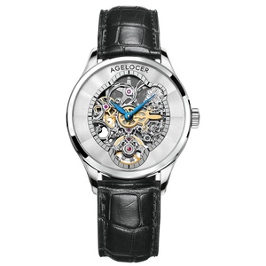 Orologio Originale Agelocer con Quadrante a Specchio, Orologio Meccanico Automatico Scheletrato da Donna per Affari e Occasioni Formali, Regalo di Compleanno per Donne - Product Image 1