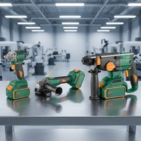 Produit personnalisé RS-8674, kit combiné sans fil 20V 3 pièces, tournevis sans balais, marteau rotatif et mini-meuleuse d'angle