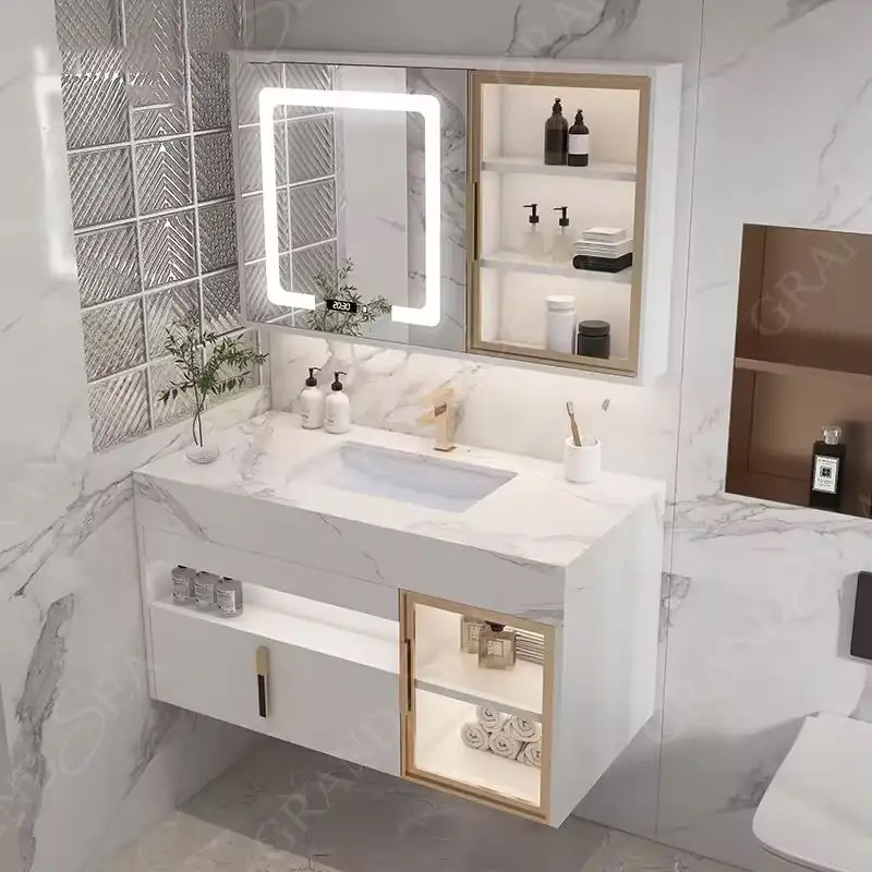 Arbeitsplatte Marmor-Schiefer moderne Badezimmermöbel europäische Badezimmermöbel für Hotel antik individuelle klassische Badezimmer-Eigel