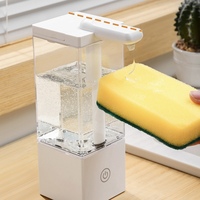 Distributeur de savon automatique moderne ABS de qualité supérieure, ensemble de distributeur de savon pour toilettes activé par capteur, brosse à vaisselle, recharge USB, lithium