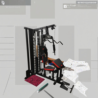 Machine de musculation commerciale multifonctionnelle pour entraînement de force, équipement de fitness en métal