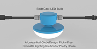 Éclairage LED pour poulaillers 9W-15W 130lm/w IP67 Étanche DC48V Gradation 0-100% Sans scintillement Rouge & Blanc