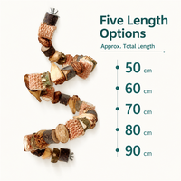 Jouet à mâcher pour perroquet en bois naturel durable fait à la main, perchoir d'escalade flexible 50-90 cm, échelle de cage pour oiseaux de petite et moyenne taille, fournitures pour oiseaux