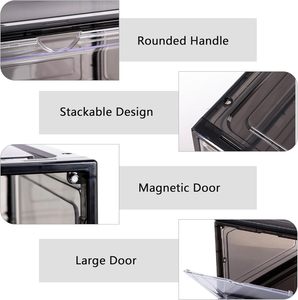 Nouvelles boîtes de rangement pour chaussures en plastique transparent, anti-poussière, en acrylique, empilables, organisateur de chaussures - Product Image 2