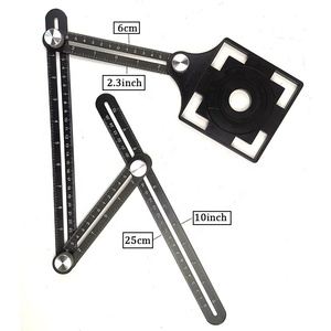 Herramienta de plantilla de medición de aluminio, Regla de medición <span class=keywords><strong>multi</strong></span>ángulo plegable con calibre - Product Image 3