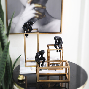 Accessoires de <span class=keywords><strong>table</strong></span> pour salon de style nordique, pièces d'art en céramique, décoration intérieure moderne, <span class=keywords><strong>or</strong></span> luxueux, décoration de la maison - Product Image 4