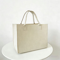 Bolsa de Fieltro Grande Ecológica con Logotipo Personalizado, Bolsa de Compras Reutilizable de Fieltro al por Mayor, Bolsa de Regalo Promocional Directa de Fábrica